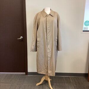 Vintage Burberrys Camden Car Coat Classic Trench Nova Check Sz 46 Long